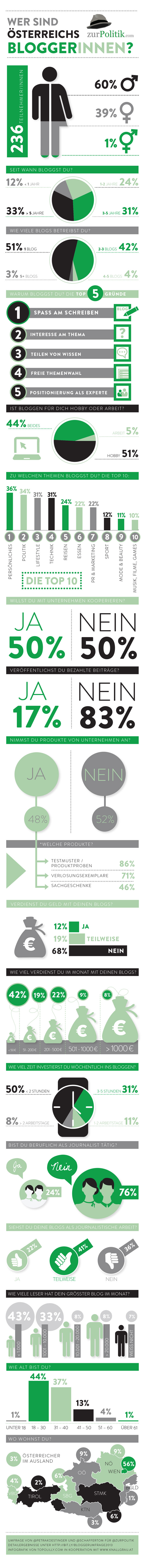 Infografik: Österreichs Blogger 2013